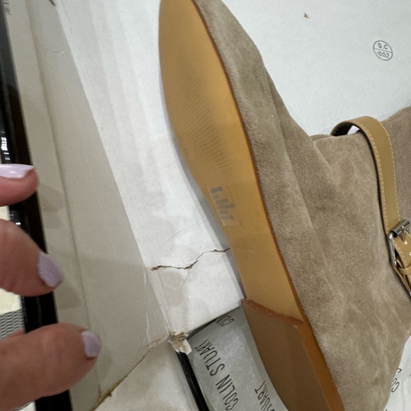 Over the calf boots tan color suede - Picture 2 of 8